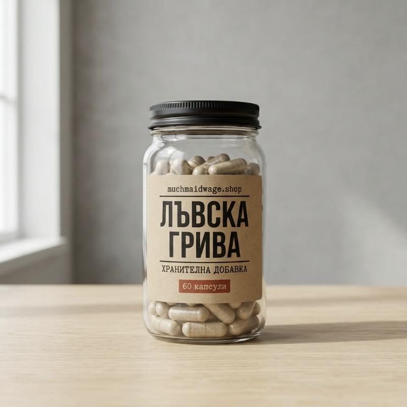 Снимка на буркан Лъвска грива — 60 капсули